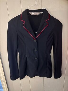 RJ Classics Kids Navy Mesh Show Jacket with Red Piping